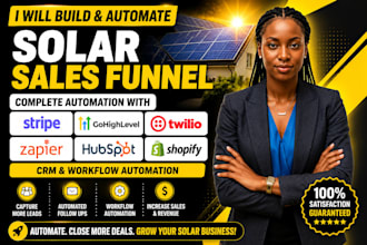 solar sales funnel stripe gohighlevel twilio zapier hubspot crm automation