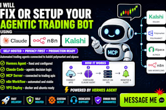 fix setup hermes agentic trading bot claude code kalshi alpaca polymarket n8n ai
