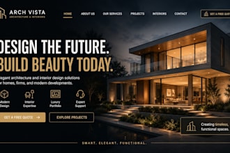 design wix architect website architecture firm interior design website