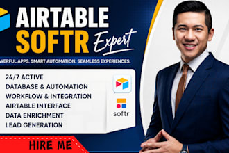 setup airtable automation, n8n ai, airtable database crm, clay com, softr expert