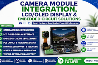 do camera module integration, lcd oled display and embedded circuit design