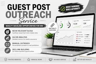 do guest post outreach and website research for SEO backlinks