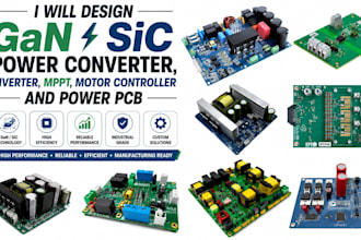 design gan sic power converter inverter mppt motor controller and power pcb