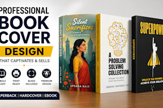 design a professional book cover design for kindle amazon KDP print books