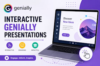 interactive genially presentations, gamification infographics and elearning