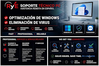 provide remote IT support and optimize your windows PC