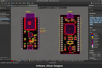do pcb layout, pcb schematic, pcb design for esp32, esp8266, stm32, arduino