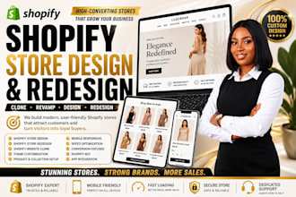 clone, revamp, design, redesign shopify store website