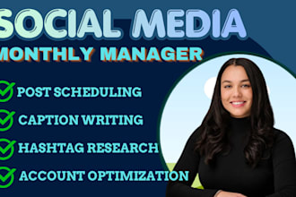monthly social media management for instagram facebook content calendar creation