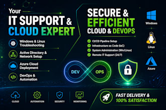 be your IT support specialist and cloud devops engineer