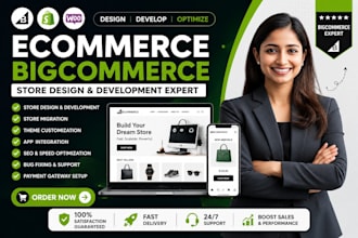design, develop, customize and optimize your bigcommerce store professionally
