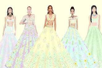 design custom fashion illustrations and original outfits