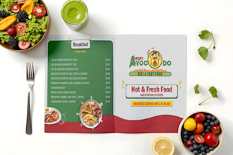 design restaurant menu, food menu, cafe menu