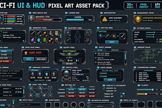 draw aseprite pixel art game UI hud gui icons mana health bars frames rpg godot