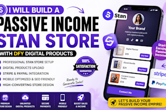 build a passive income stan store with dfy digital products
