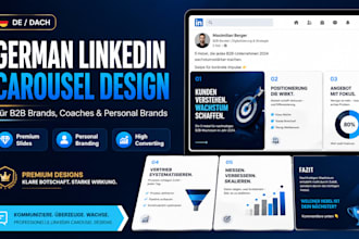design german linkedin carousel posts for b2b brands