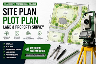 create site plan, plot plan, land and property survey