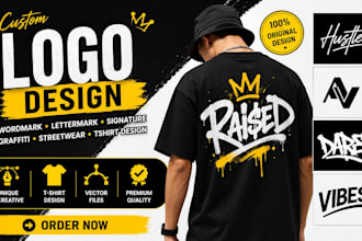 design wordmark lettermark tshirt design signature logo graffiti streatwear