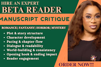 critique your manuscript with detailed professional feedback