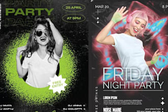 design outstanding flyer, concert flyer, event flyer design dj party, club flyer
