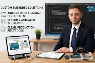 develop embedded systems with arduino and microcontrollers
