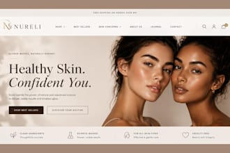 skincare website skincare cosmetics store beauty website skincare shopify store