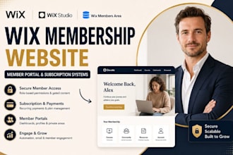 design wix membership website wix member portal wix subscription website