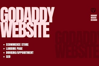 do godaddy website design, godaddy redesign and ecommerce store