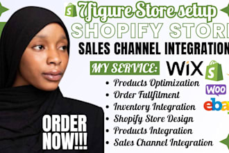 setup and integrate shopify store with amazon, etsy, and walmart marketplace