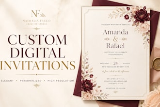 design a beautiful custom digital invitation for any occasion