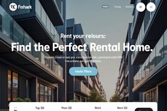 design wix property management website rental website property listing website