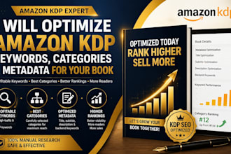 optimize amazon KDP keywords, categories, and metadata for your book