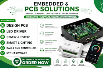 do pcb, led driver, stm32 esp32 smart lighting, dali dmx controller and iot
