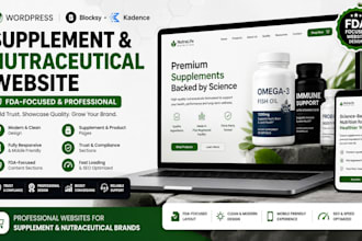 wordpress supplement and nutraceutical website fda compliant blocksy kadenece