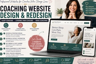 design fix sleep coaches website chronic pain coaches website adhd coaching site