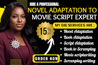 adapt your novel or book to movie script screenplay and scriptwriting