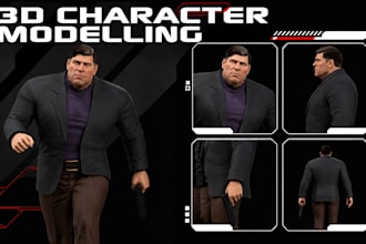 model game ready 3d characters with clean topology
