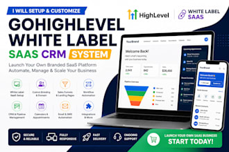 setup gohighlevel white label saas CRM, ghl automation and agency