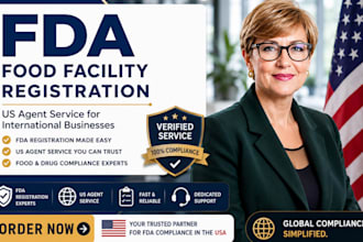 do fda food facility registration and provide US agent service