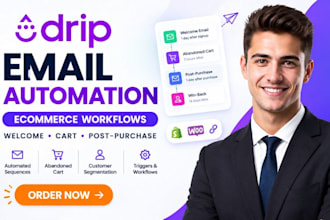 build drip email marketing automation workflows for ecommerce