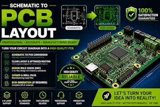 convert your schematic into a professional pcb layout and gerber files