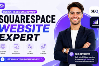 build squarespace website redesign squarespace website, fix squarespace SEO