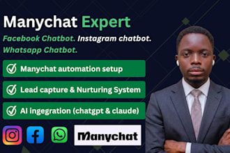 setup manychat automation manychat chatbot instagram chatbot whatsapp chatbot