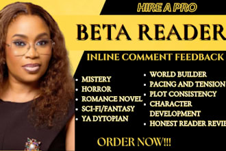 beta read your romance novel with honest, detailed feedback