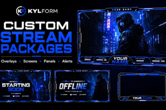 design a custom twitch stream overlay package