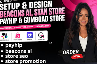 setup beacons ai store, beacons ai, payhip store, gumroad, beacons ai, stanstore