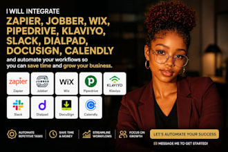 integrate zapier jobber wix pipedrive klaviyo slack dialpad docusign calendly