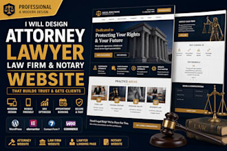design attorney website lawyer landing page notary law firm wordpress website