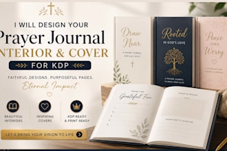 design your prayer journal interior and cover for KDP