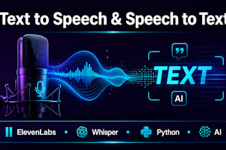 develop a custom text to speech and speech to text ai solutions